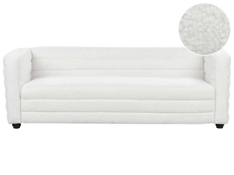 Sofa 3-osobowa boucle złamana biel Hofn 1 szt.