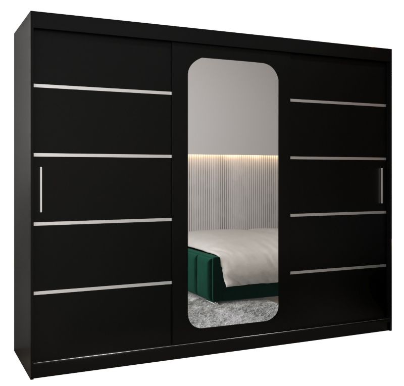 Szafa przesuwna Garderoba Abiks PROMO V2 250 czarny/czarny 1 szt.