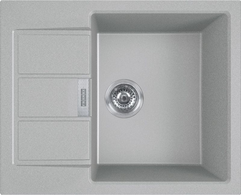 Zlewozmywak Franke Sirius 2.0 szary 62x50 cm, Tectonite, odwracalny, wbudowywany, 1 szt.