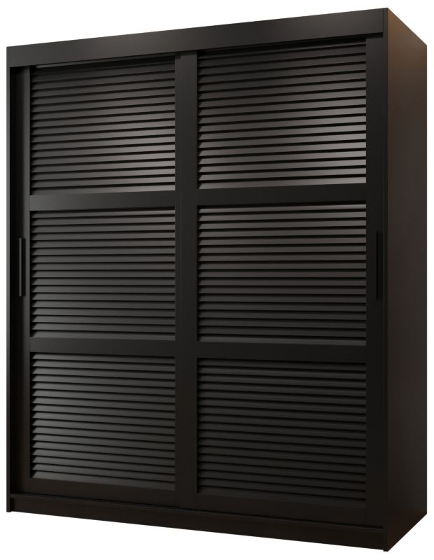 Szafa przesuwna Garderoba Abiks ŻALUZJA 150 czarny 1 szt.