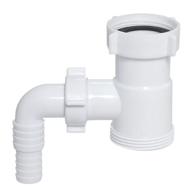 Króciec z wyjściem do pralki/zmywarki 1 1/2" x 1 1/2"