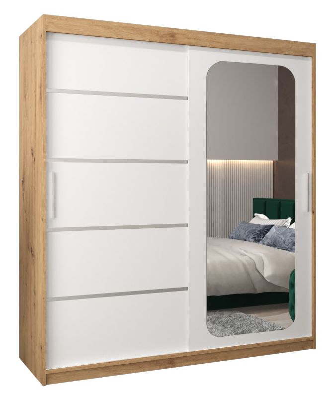 Szafa przesuwna Garderoba Abiks PROMO V2 180 artisan/biały 1 szt.