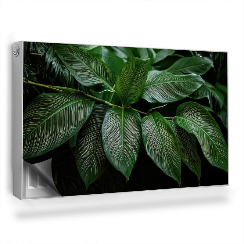 Ozdobny magnes na kaloryfer Wallfluent 100x60 cm Gałąź z tropikalnymi liśćmi 1 szt.