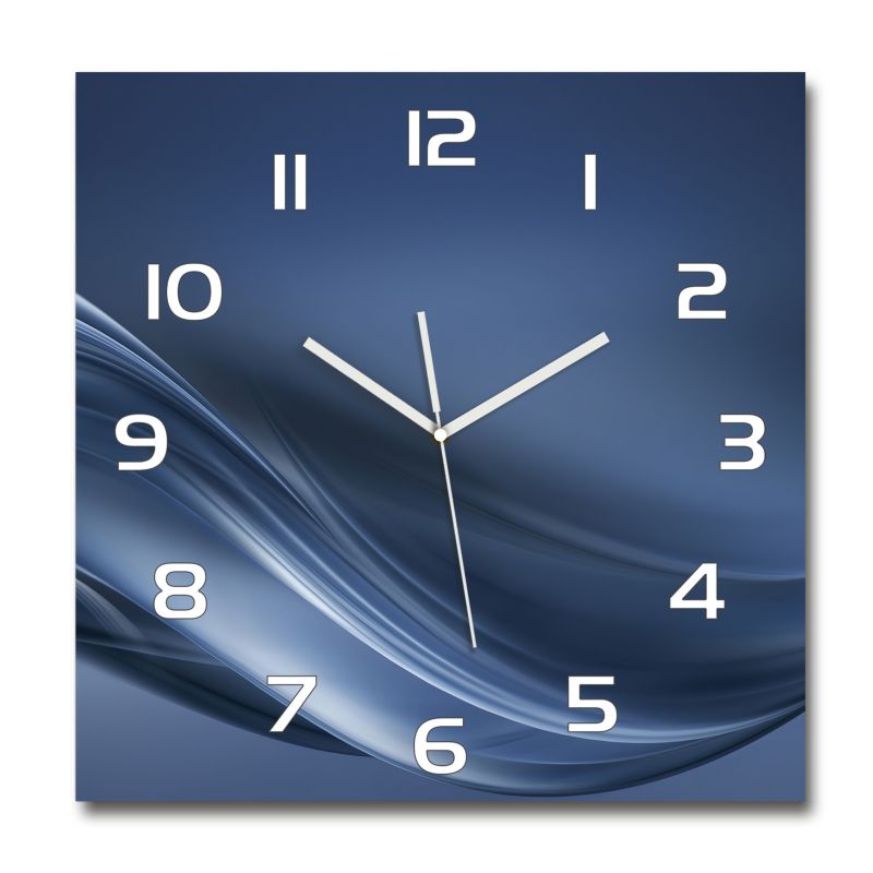 Zegar szklany Tulup Szara fala 30x30 cm cm cichy 1 szt.