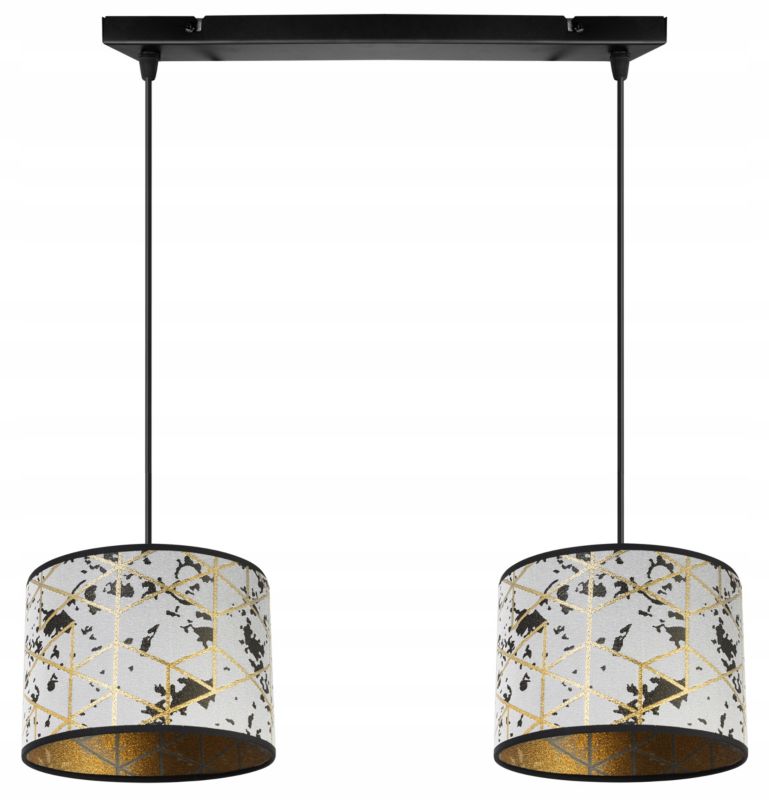 Lampa sufitowa wisząca Light Home LH Werona 2x E27 60W szary/złoty 1szt.