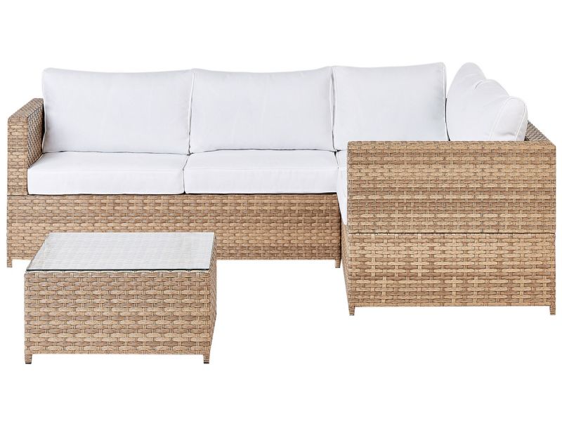 Zestaw wypoczynkowy ogrodowy Avola Technorattan Złamana biel 1 kpl