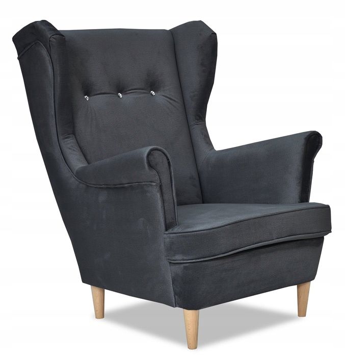 Fotel uszak do salonu Family Meble ARI grafitowy 1szt