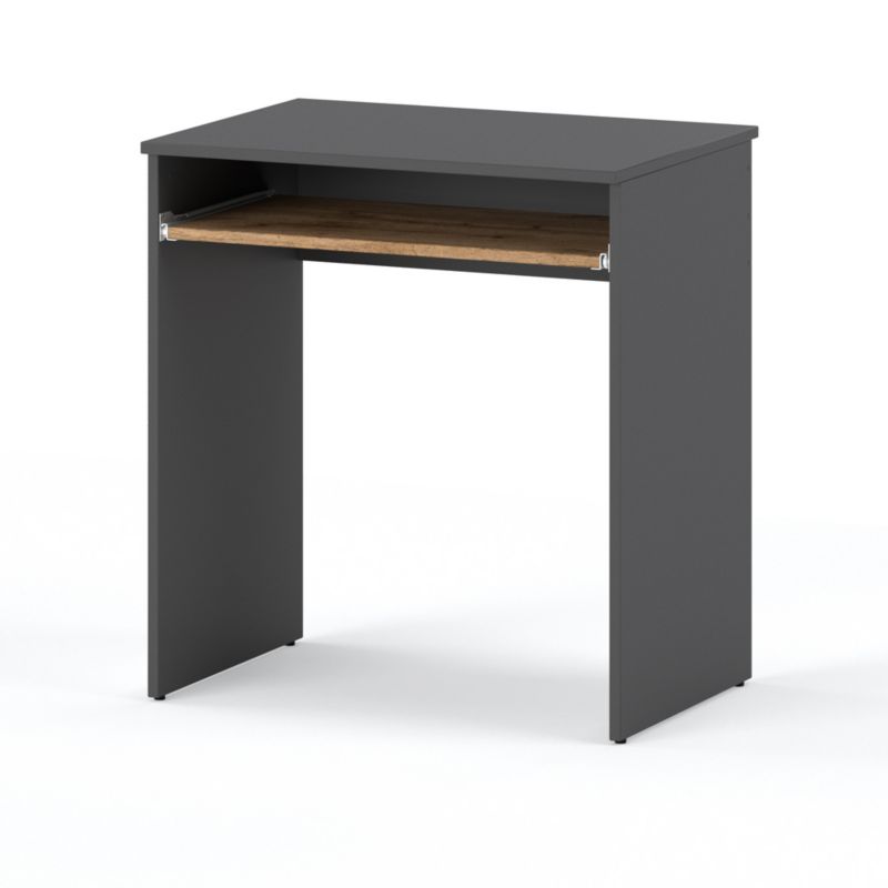 Biurko Hurtownia-Mebli Pojemne Hugo Małe 68cm Szary Mat Dąb Wotan 68x51x74 cm 1szt.