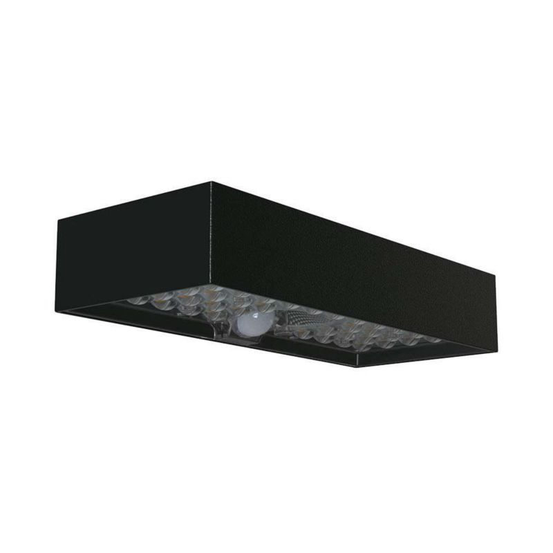 Kinkiet solarny z czujnikiem V-TAC 406 czarny LED 6W 4000K 900lm IP65 wym: 4,3 x 23 x 9,7 cm tworzywo sztuczne - 1 szt.