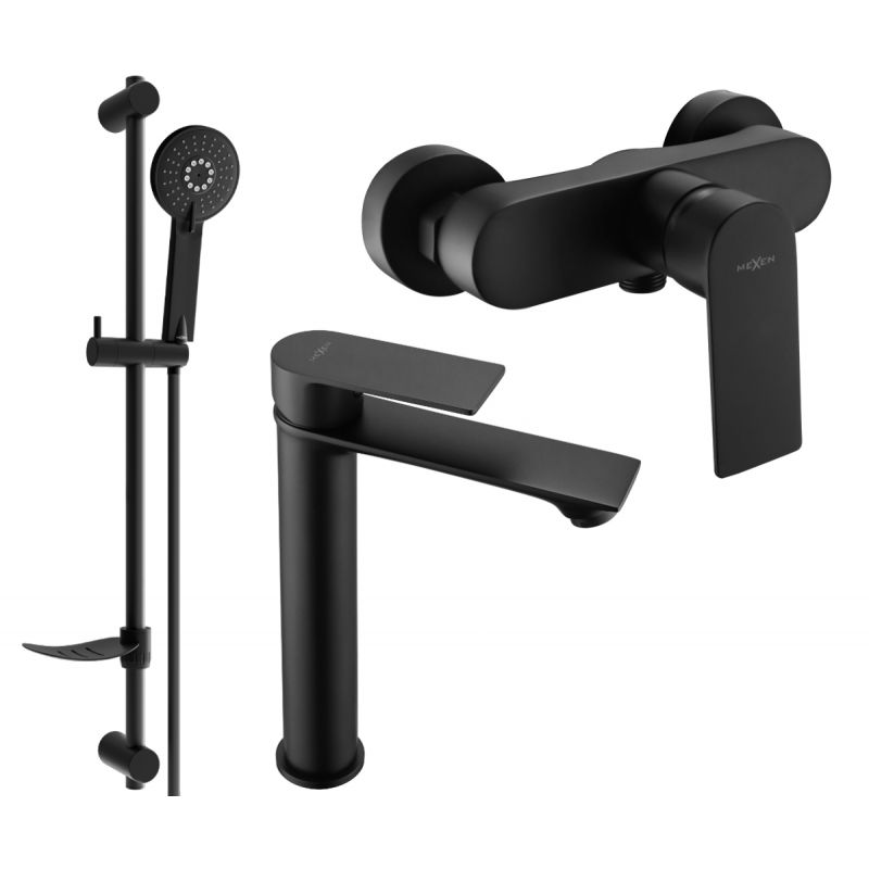 Zestaw prysznicowy Mexen Royo czarny 72214DF40-70 1 szt.