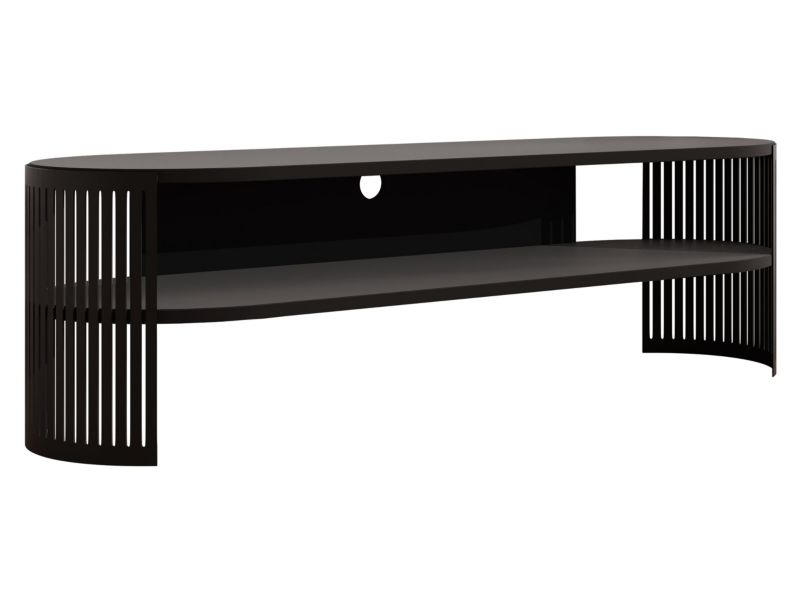 Szafka RTV MIRJAN 24 owalna Fikoli czarny molet 1 szt.