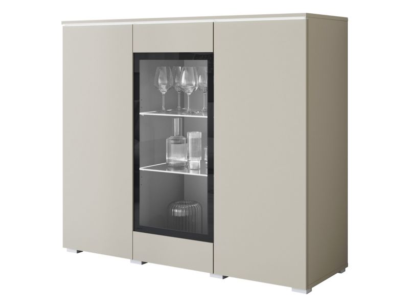 Komoda MIRJAN 24 Vera 120 z białym oświelteniem LED kaszmirowy beż 1 szt.