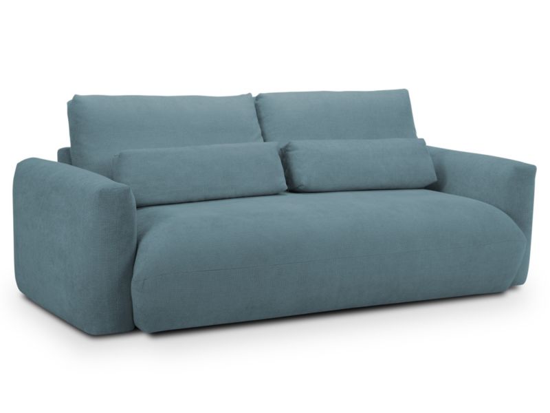 Sofa 3-osobowa LaMiaSofa FERMO z tkaniny szenilowej 240x110 cm jeans 1 szt.