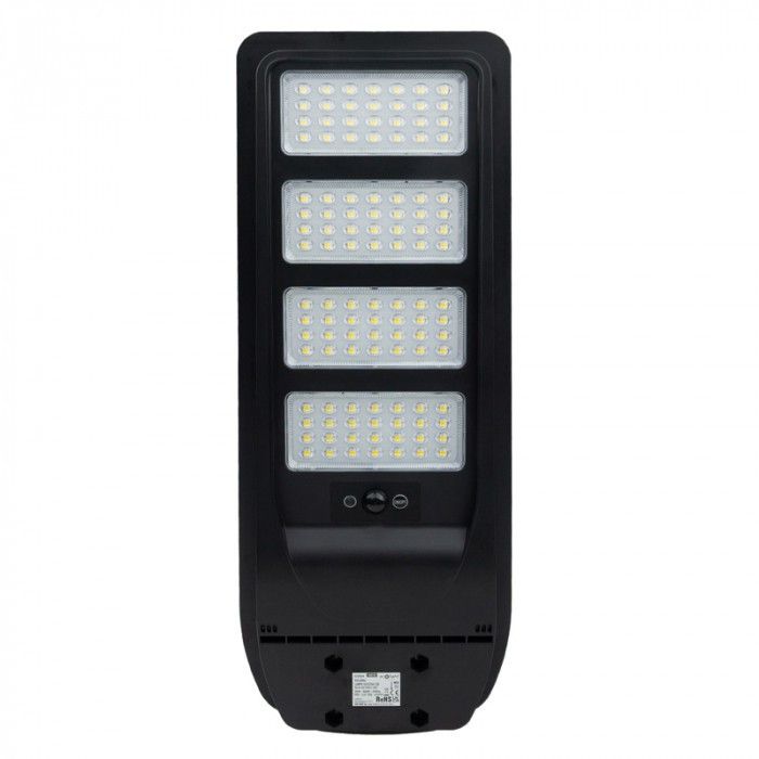 Lampa uliczna solarna Ecolight Place I Ulice czarna LED 200W 4000K 2000lm Pilot IP65 wym: 60 x 23,7 x 4,3 cm - 1 szt.