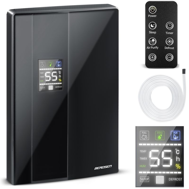 Osuszacz powietrza Berdsen pochłaniacz wilgoci lampa uv 2000 ml led 1szt.