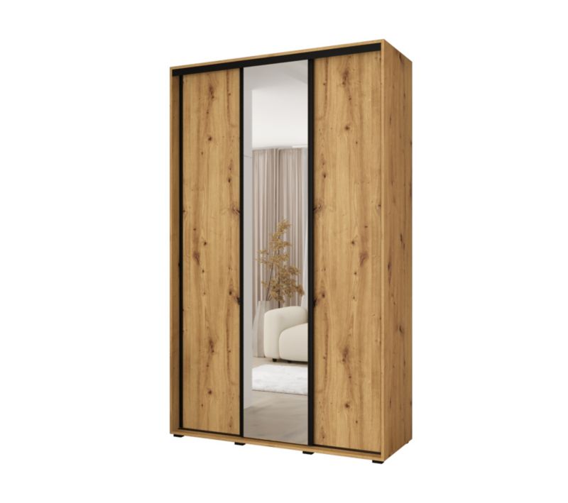 Szafa przesuwna MINIO go for it VADO 3 45 x 150 cm, dąb artisan /dąb artisan/czarny 1 szt.