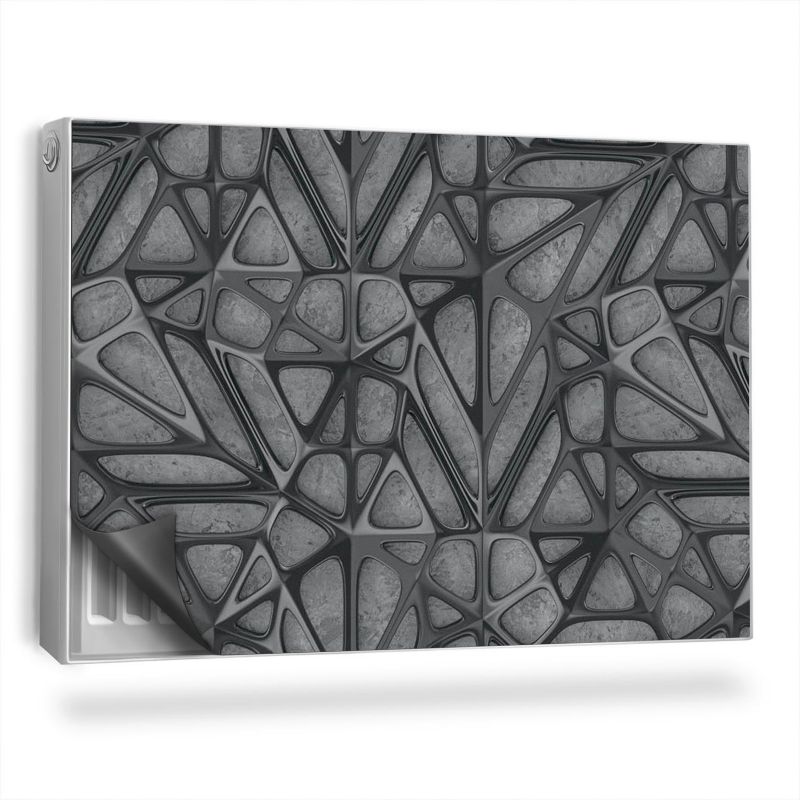 Dekoracyjna osłona mata na kaloryfer Wallfluent 90x60 cm Struktura metalu 1 szt.