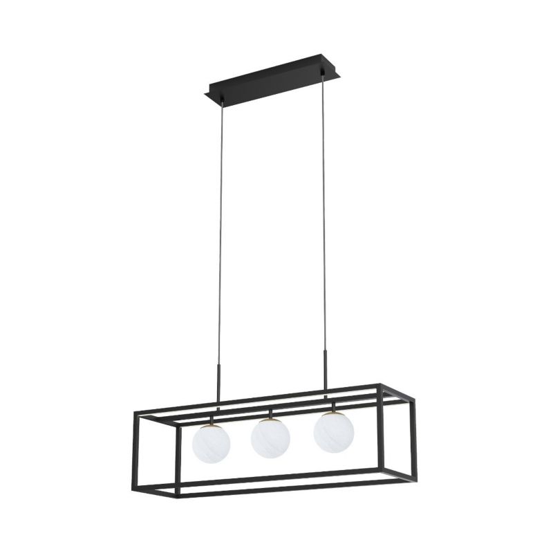 Lampa wisząca Zuma Line Piro czarny mat-biała wym: 150 x 88,5 x 25 cm 3x3.5/wbudowany LED 33W 1 szt.