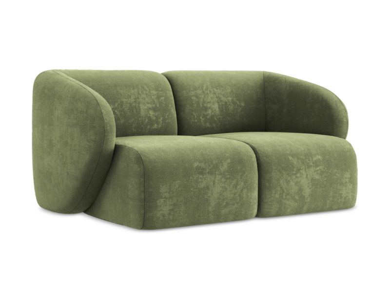 Modułowa sofa 2-osobowa LaMiaSofa CERVO z tkaniny szenilowej 174x94 cm zielony 1 szt.
