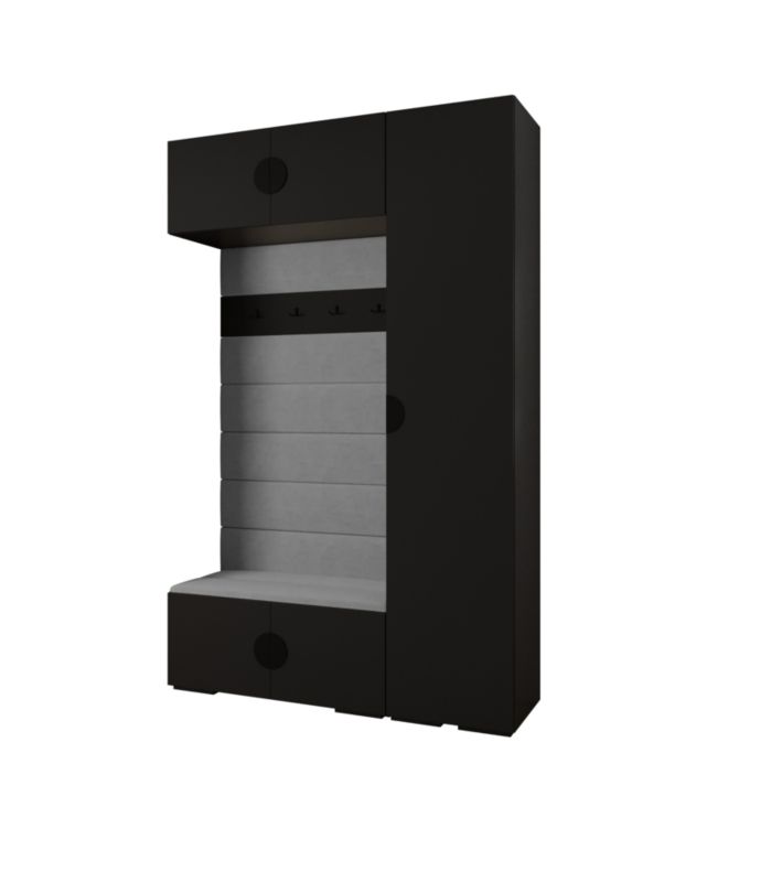 Garderoba do przedpokoju Abiks INOVA 4 Z19 czarny+czarny+manila16 1 szt.