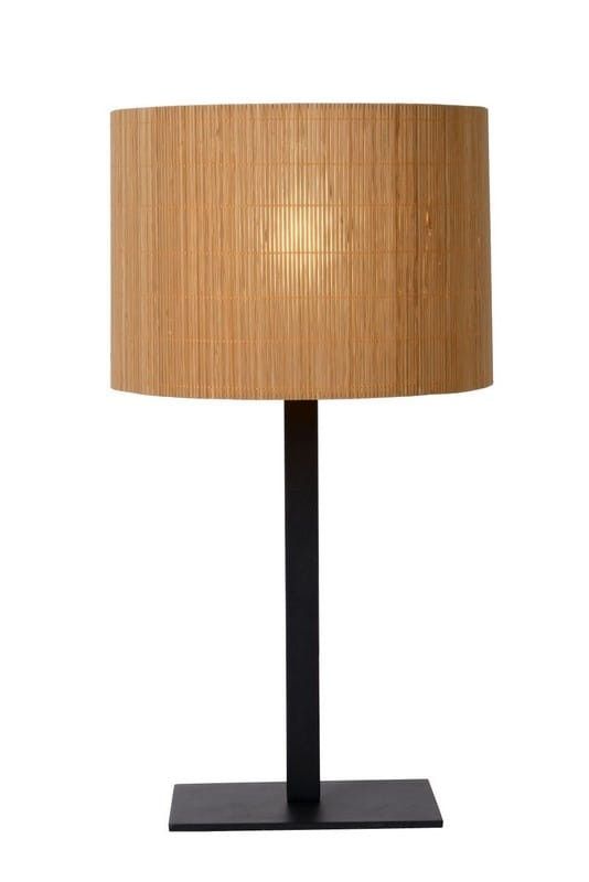 Lampa stołowa Lucide Magius czarno-brązowa 1 x E27 x 40W IP20 wym: 52 x 28 x 28 cm wiklina / rattan / słoma - 1 szt.