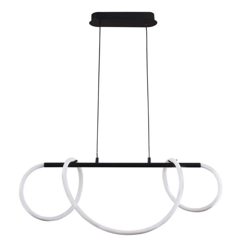 Lampa wisząca Polux Emma 9080 czarno-biała nowoczesna wbudowany LED 38W 1 szt.