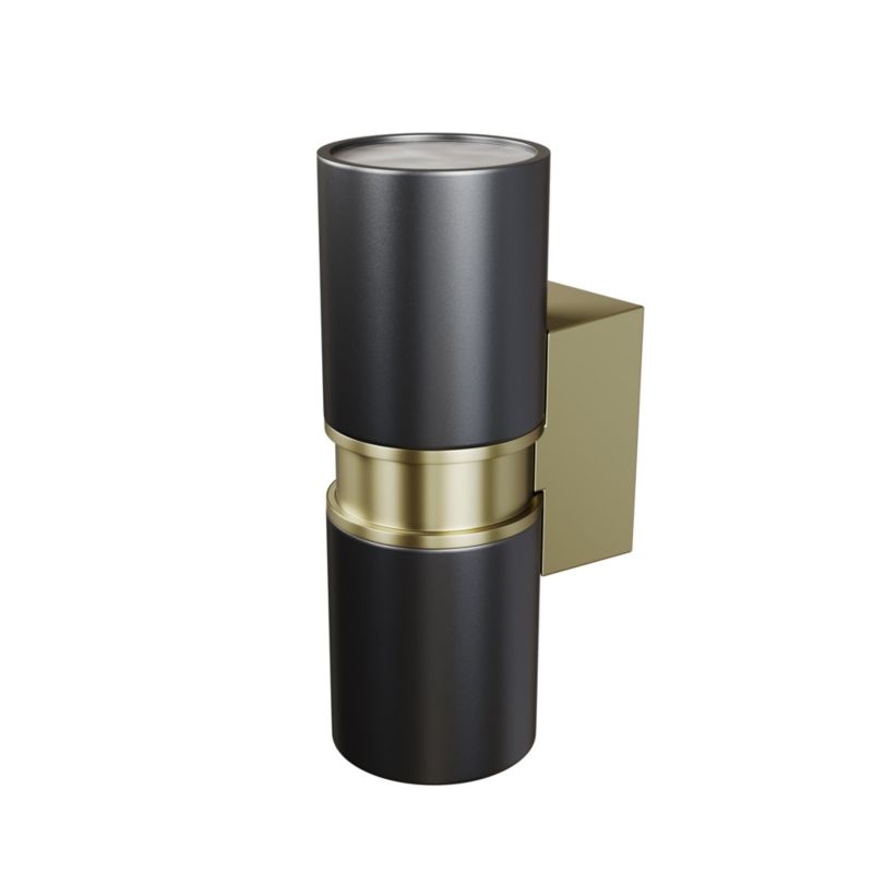 Kinkiet ścienny zewnętrzny Maytoni Bowery czarno-złoty 2 x GU10 x 50W IP54 wym: 18 x 6,4 x 9,5 cm - 1 szt.