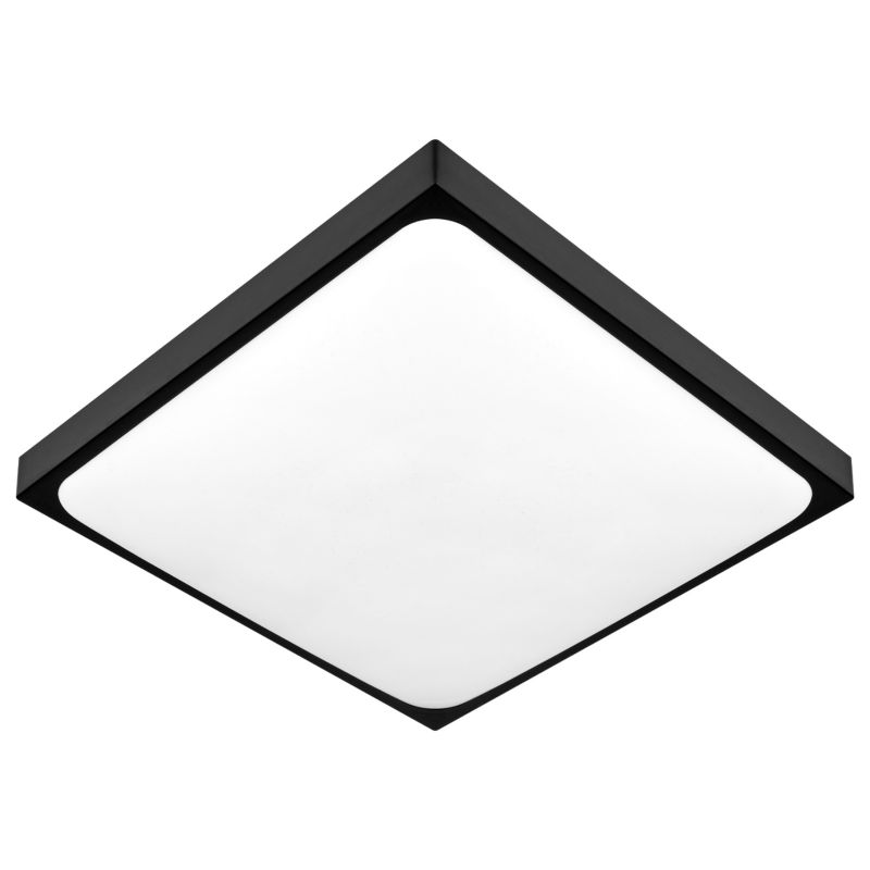 Plafon LED MasterLED Luvo 18W kwadratowy 27,5 cm IP44 neutralna biel 4000K 1800lm czarny 1 szt.