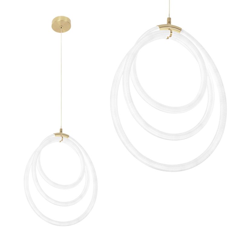 Lampa Sufitowa Wisząca Toolight Led G016-Cp Złoty 1 Szt