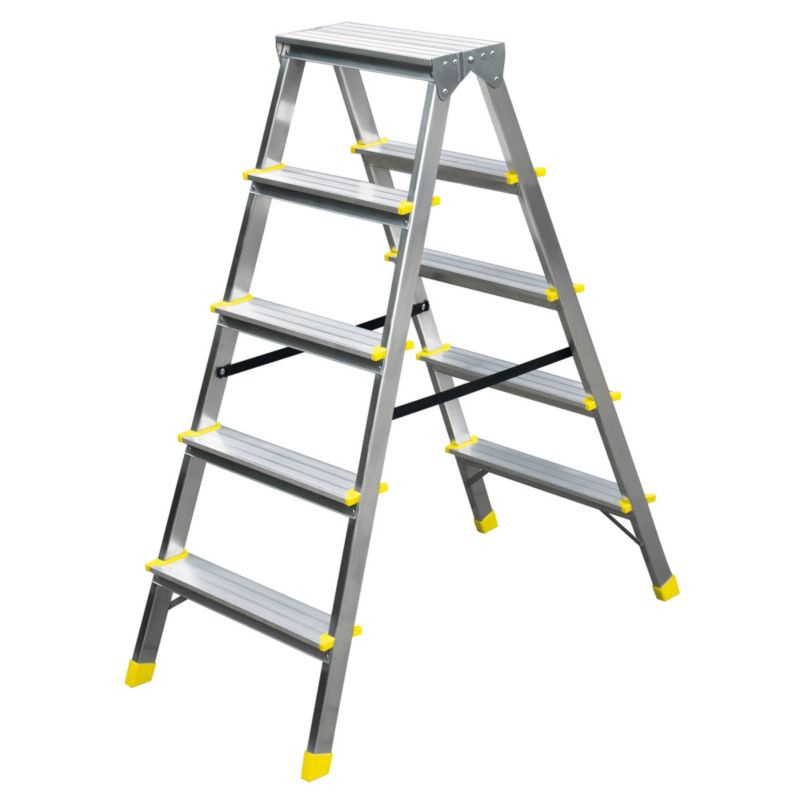 Drabina aluminiowa dwustronna Bayersystem 5-stopniowa BS-DDA5 150kg 1 szt.