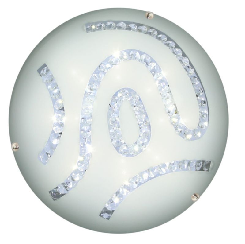 Plafon sufitowy lampa Candellux Gaja biały LED 10W 4000K 660lm IP20 wym: 9 x 30 x 30 cm szkło - 1 szt.