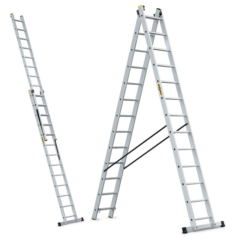 Drabina aluminiowa wielofunkcyjna DRABEST 2x13 stopni profesjonalna 1 szt.