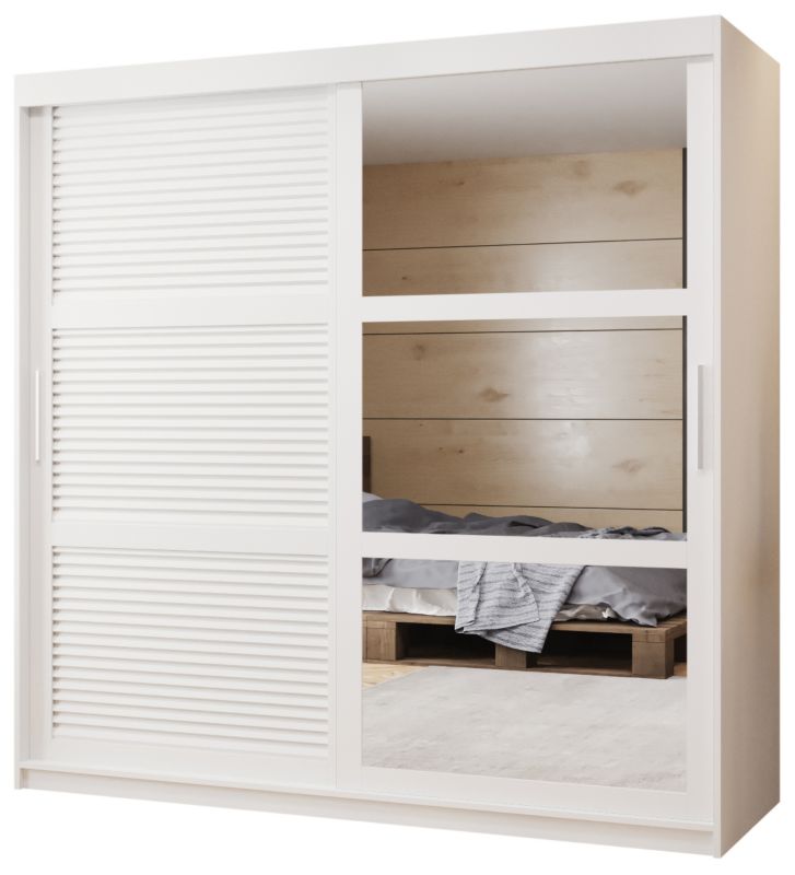 Szafa przesuwna Garderoba Abiks ŻALUZJA 2 180 biały 1 szt.