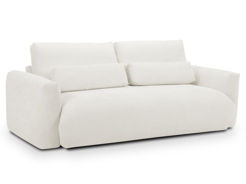 Sofa 3-osobowa LaMiaSofa FERMO z tkaniny szenilowej 240x110 cm biały 1 szt.