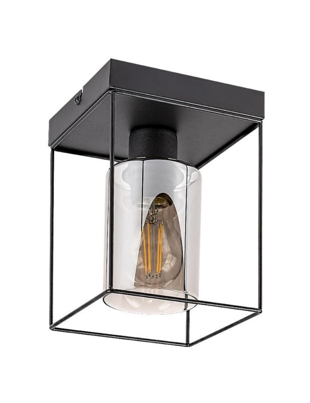 Lampa sufitowa wisząca Rabalux Chadwick 0316 czarna-kolor dymny nowoczesna 1xE27 x 1 szt.
