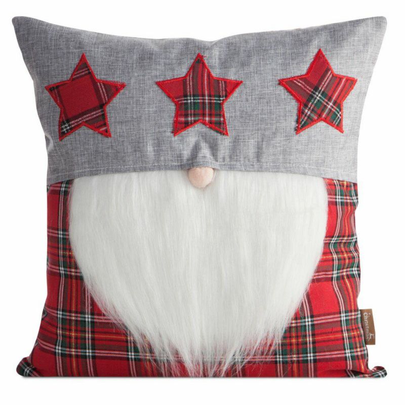 Poszewka 3D 161 Eurofirany Świąteczna na poduszkę 45x45 cm Mikołaj Czerwona 1 szt.