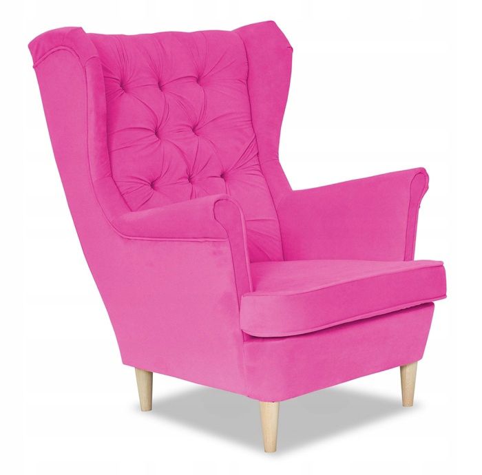 Fotel uszak do salonu Family Meble Gaja róż 1szt