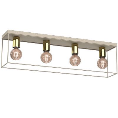 Lampa sufitowa wisząca Luminex Homen 3399 kremowo-złoty połysk nowoczesna 4xE27 x 15W 1 szt.