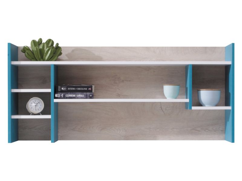 Nadstawka na biurko MIRJAN 24 Planet System 11 biały lux/dąb/morski 1 szt.