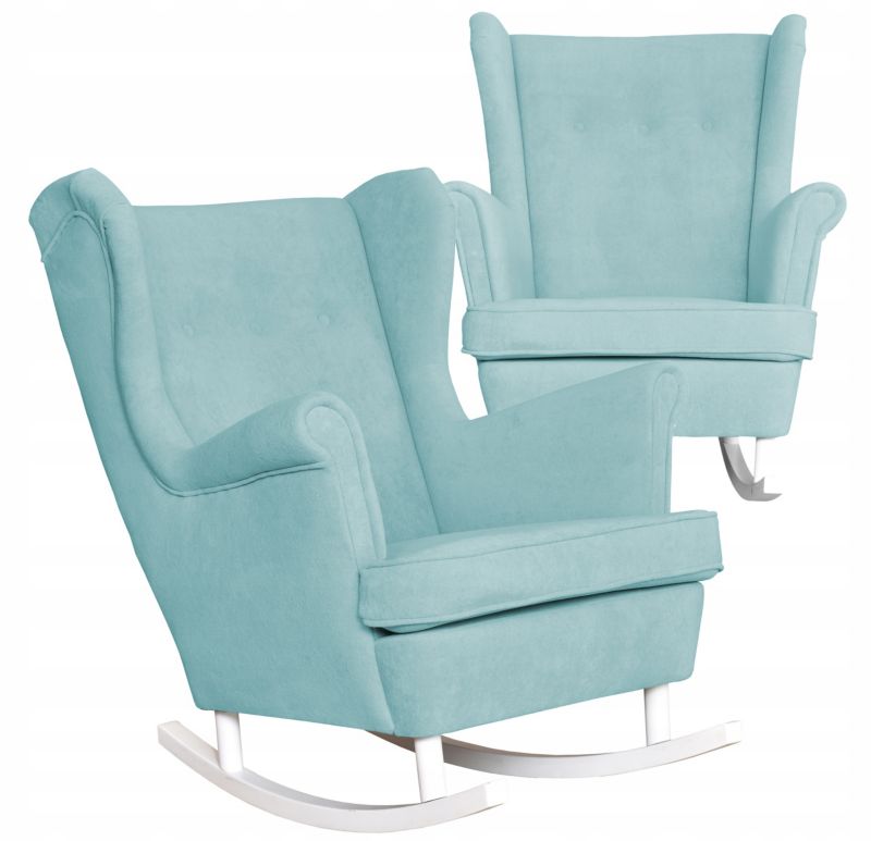 Fotel uszak do salonu bujany Family Meble Hunter błękitny 1szt