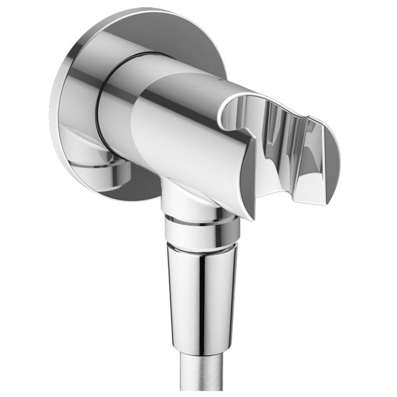 Przyłącze kątowe Oltens Hvita chrom, z uchwytem prysznicowym, mosiądz 1 szt.