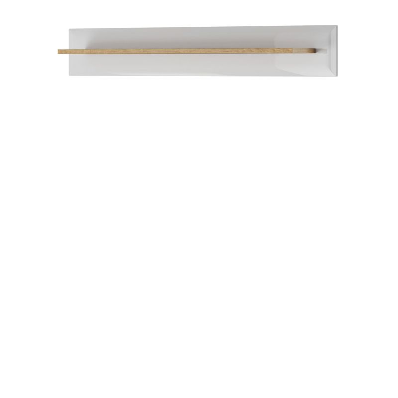 Półka wisząca MIRJAN 24 Nordi biały połysk + dąb riviera 1 szt.