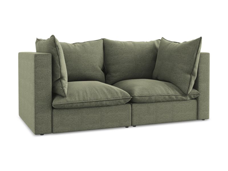 Modułowa sofa 2-osobowa LaMiaSofa RAVENNA z tkaniny bouclé 180x90 cm oliwkowy 1 szt.