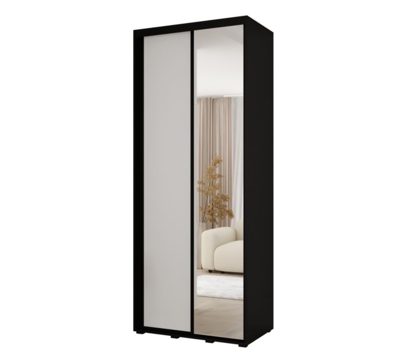 Szafa przesuwna MINIO go for it VADO 3 60 x 120 cm, czarny /biały/czarny 1 szt.