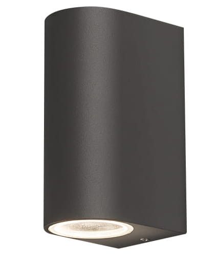 Kinkiet ścienny zewnętrzny Nowodvorski Lighting Nico grafit 2 x GU10 x 10W IP54 wym: 15 x 6 x 9 cm - 1 szt.