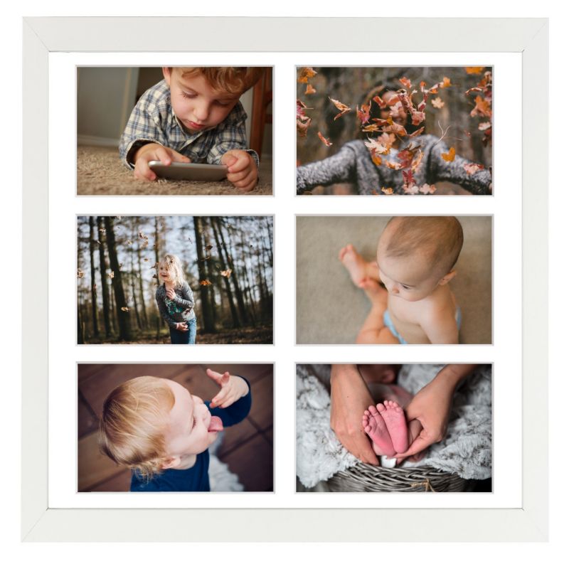 Ramka na 6 zdjęć Hekla 40x40x6 MDF galeria biały 1szt.