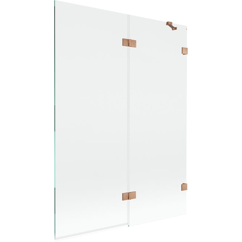 Parawan nawannowy dwuskrzydłowy Mexen Lunar miedź szczotkowana 130x150 cm prawy 1 szt