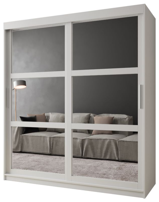 Szafa przesuwna Garderoba Abiks MIROR 180 biały 1 szt.