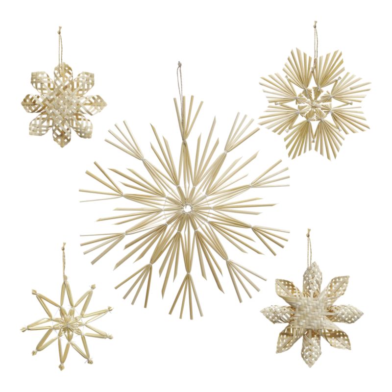 Zestaw 5 ozdób bambusowych