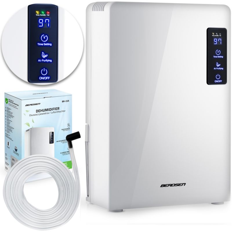 Osuszacz powietrza Berdsen pochłaniacz wilgoci lampa uv filtr 2200 ml led 1szt.
